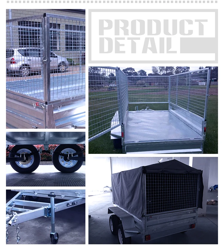 Simple Design Galvanised Transportation Caged Car Box Trailer