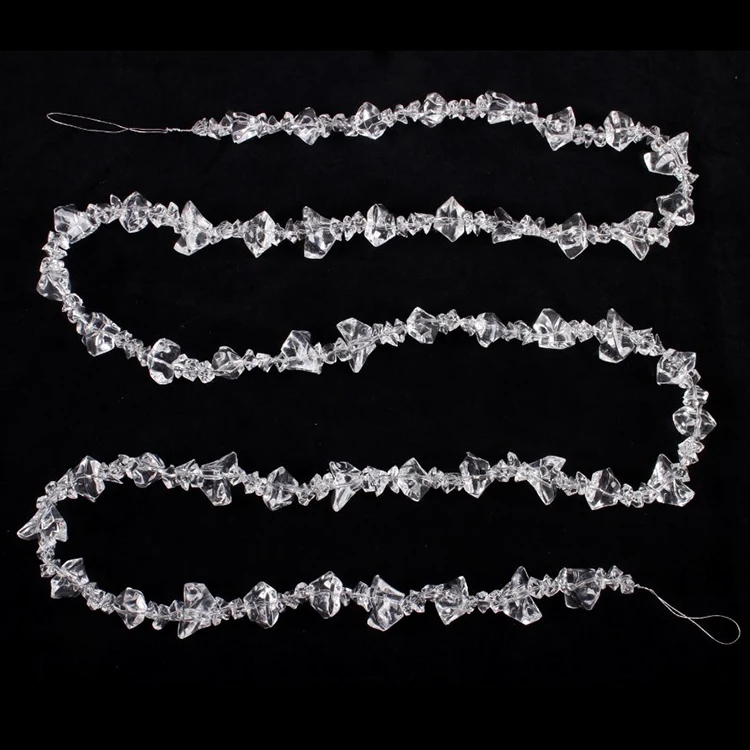 Christmas Tree Decoration Tinsel Acrylic Plastic Clear Icicle Garland