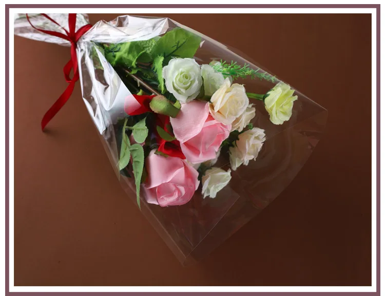 Clear Flower Bouquet Wrapping Paper 45cm*45cm Transparent Opp Plastic  55cmx55cm Waterproof Glassine Paper - Buy New Cellophane Perlescent Film  Flower