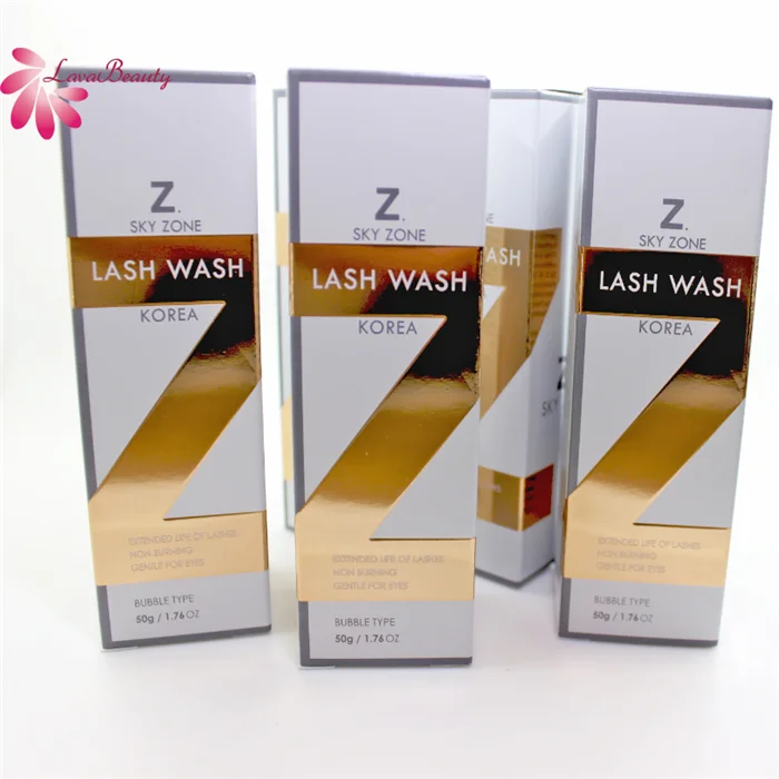 

korea latest 50ml sky zone eyelash wash individual factory price manufacturer Customize private label zone foam cleanser, White