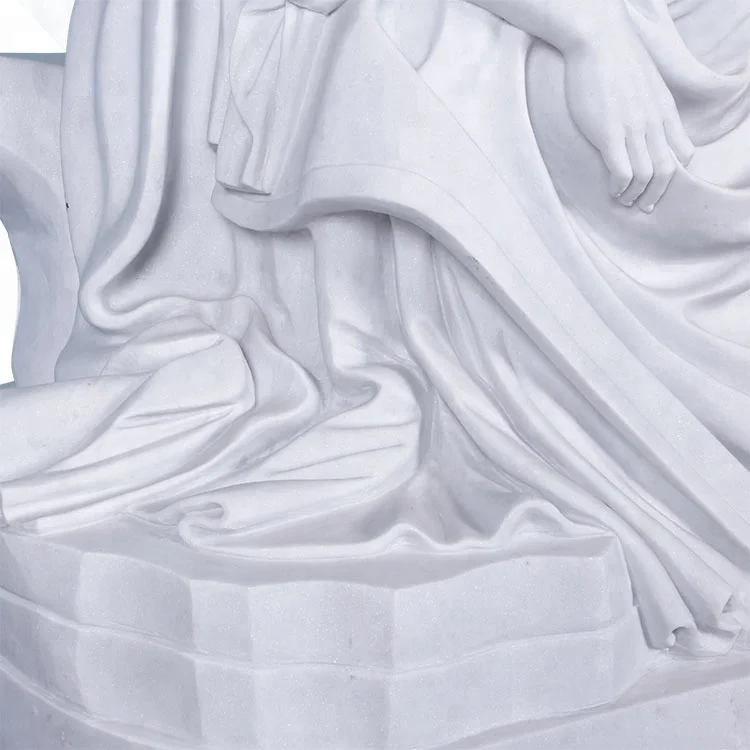 Վաճառվում են իրական չափերի այգի մեծ կրոնական մարմարե Պիետա Հիսուսի արձաններ