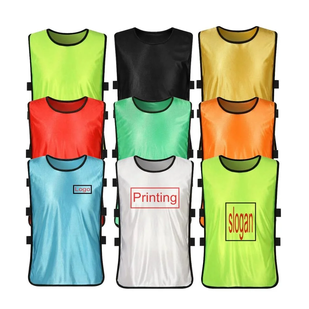 

Wholesale In-stock Football Soccer Team Training Exercising Bibs Vests Soccer Jersey Uniform Custom Logo Numbers Print, N/a