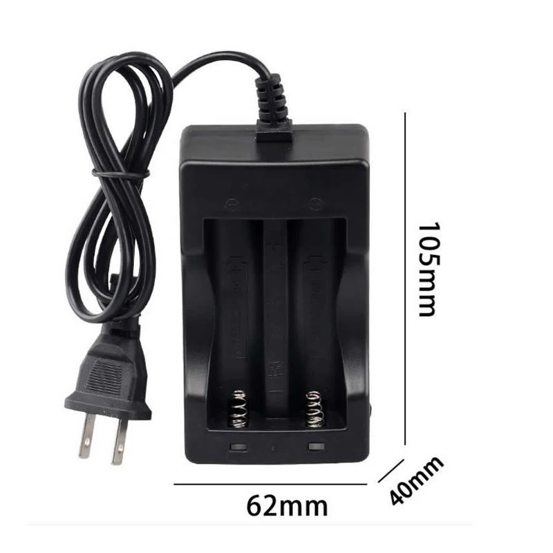 Zj3009 18650 Dual Battery Charger Wired Charger Us Plug For Liion