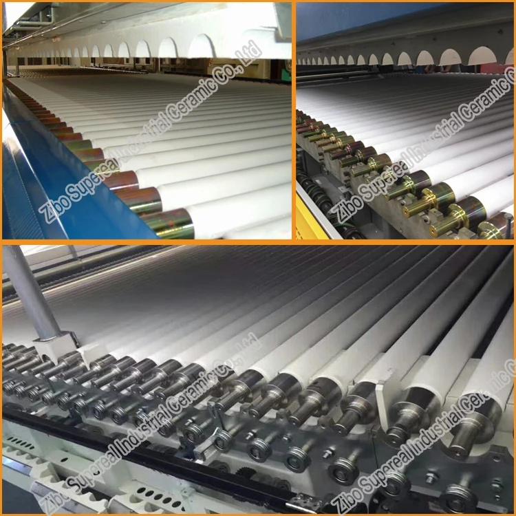 Fused silica quartz ceramic roller for glass tempering furnace