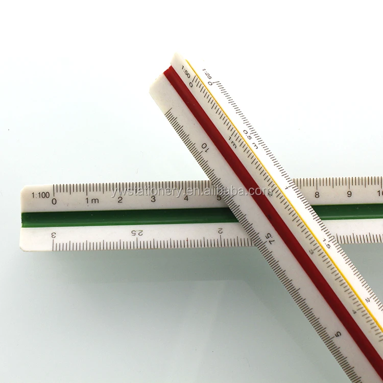 TR1721 15cm 6 inches Plastic Triangular Scale Ruler 1:10 1:20 1:25 1:50 1:75 1:100 1:125
