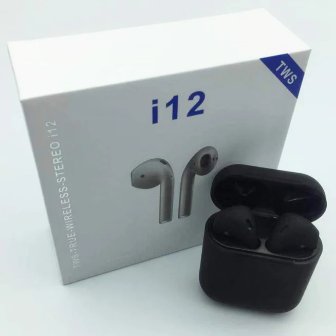 Fast delivery TWS wireless earbuds I12 newest version no noise true stereo earbuds TWS I12
