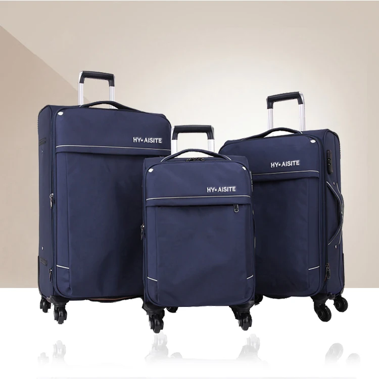 Simple Design 4 Rounds 3 Pieces Set Winners Soft Fabric Travel Trolley