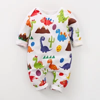 

Spring new 100% cotton long sleeve round collar cute dinosaur printed baby climbing clothes, retail and wholesale.