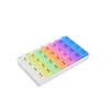 Colourful Pill Dispenser Large Weekly Pill Box Container 4 Times a Day