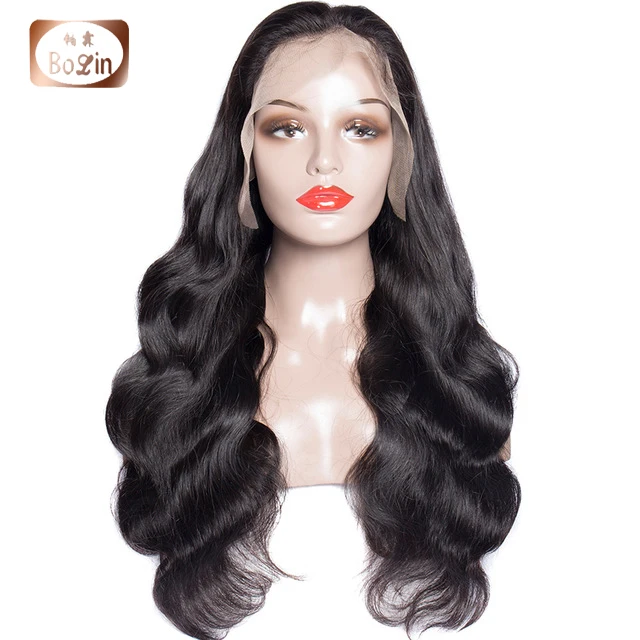 

Full Lace Human Hair Wigs Brazilian Body Wave Hair Wigs For Black Women 150% Density Glueless Full Lace Wigs Remy, Natural color lace wig