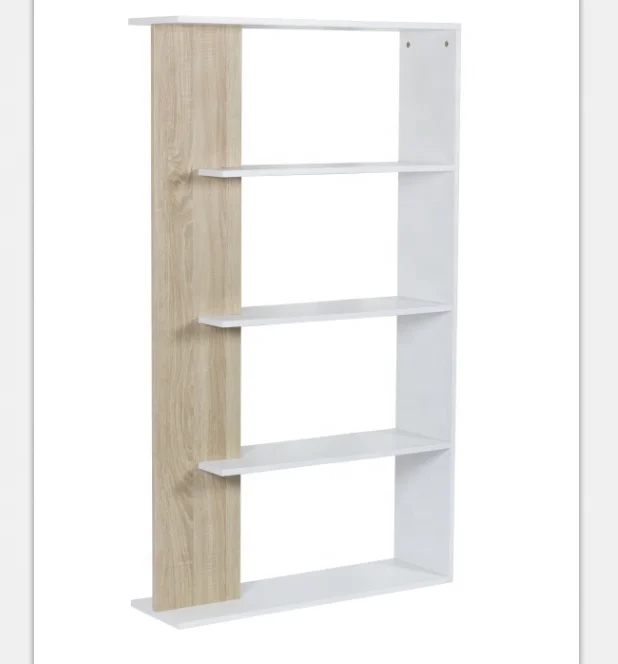 
Modern industrial book shelf wooden with 3 tiers rustic powder coating bookcase 