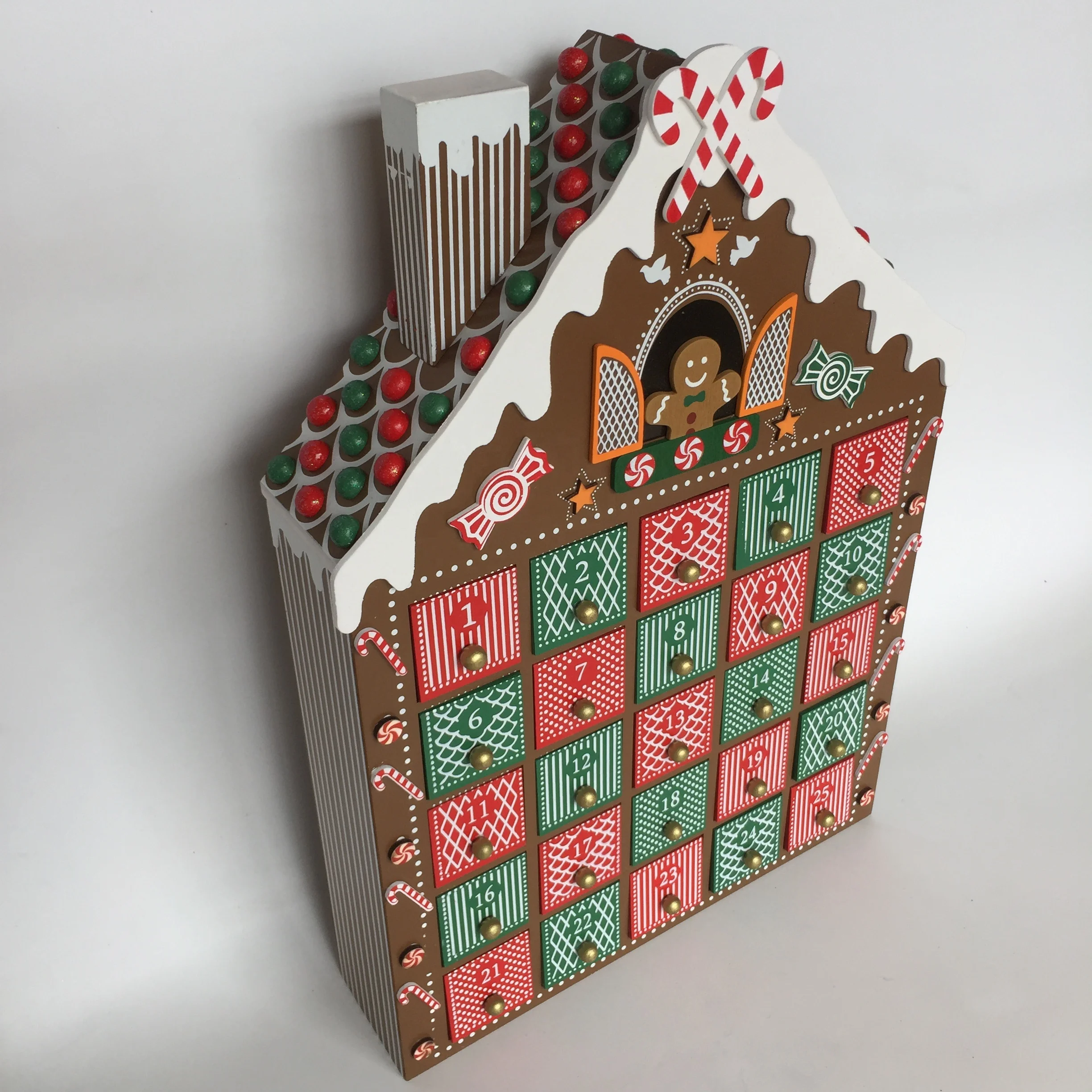 Best Sale Newest Christmas Wooden House Shaped Advent Calendar