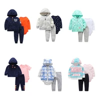 

Long Sleeve Coat Romper And Pant Autumn 3pcs Baby Clothes Sets Toddler Clothing Ropa Bebes