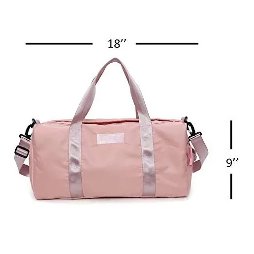Nylon Waterproof Pink Gym Bag For Women Outdoor Sport Yoga Mat Bag Men Fitness Portable Travel