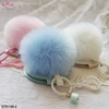 Hot Sell 8cm Faux Rabbit Fur Ball Keychain Pom Pom KeyChain Pocket Makeup Mirror Keychain