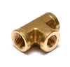 1/4 x 1/8 Inch NPT Female Tee Brass Pipe Fitting