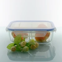 

High quality stackable bento lunch box/2 compartment meal prep food container with BPA free lid