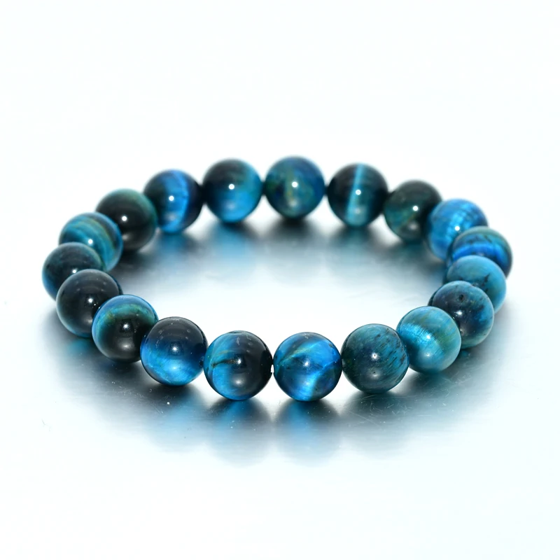 

Best Selling Product In Amazon 5 Colors 6/8/10/12/14MM Natural Tiger Eye Stone Bracelet, Picture shows