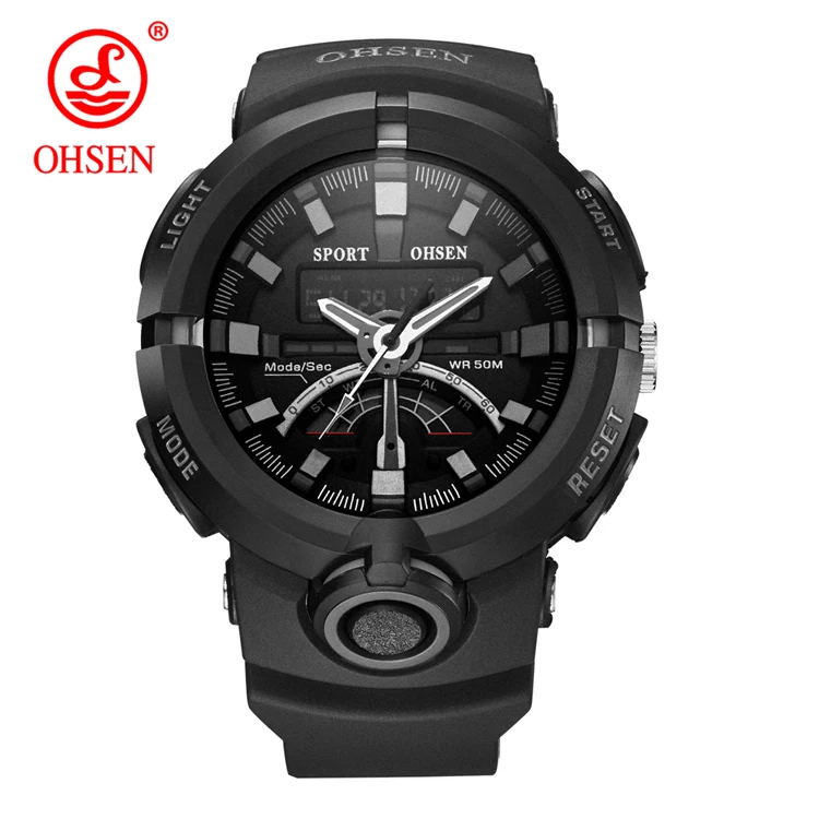 

OHSEN AD1702 Sports Men's Watches Top Brand Luxury Military Quartz Watch Men Waterproof Wristwatches Watches Men