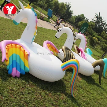 2017 Hot Summer Water Horse Pool Toy / Rainbow Horse / Inflatable Horse ...