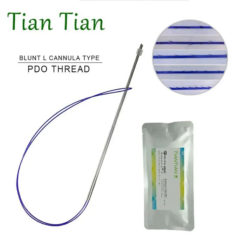 
blunt tip micro cannula needle 3D ,4D Cog lift PDO Thread for fillers 