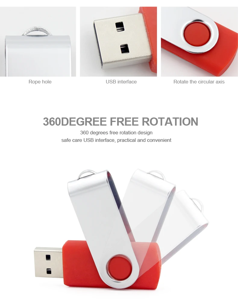 2019 Hot-selling Promotional 1gb 2gb 4gb 8gb 16gb 32gb 64gb bulk swivel usb flash drive/stick/pen drive with logo Customized - ANKUX.COM