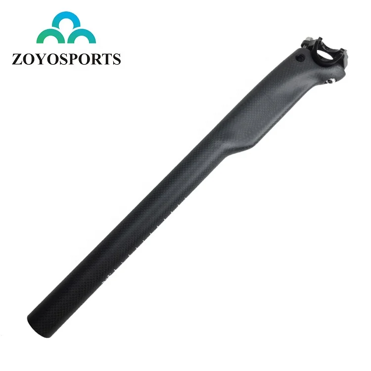 

ZOYOSPORTS Full Carbon Fiber MTB Road Bike Seat Tube 27.2/30.8/31.6*350/400mm Mountain Bicycle Seatpost, Black/ can be customized