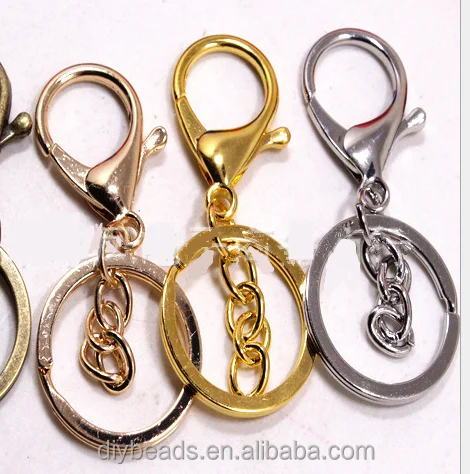 

Wholesale various color lobster clasp keychain alloy key rings, Silver;gold;rose gold;bronze