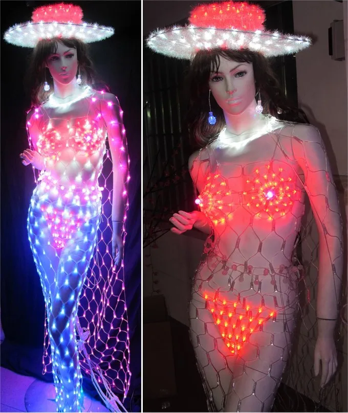 Sex Body art net lights for commercial building decoration