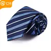 China Supplier Neckwear Wholesale Handmade Blue Business Men 100% Silk Stripe Ties