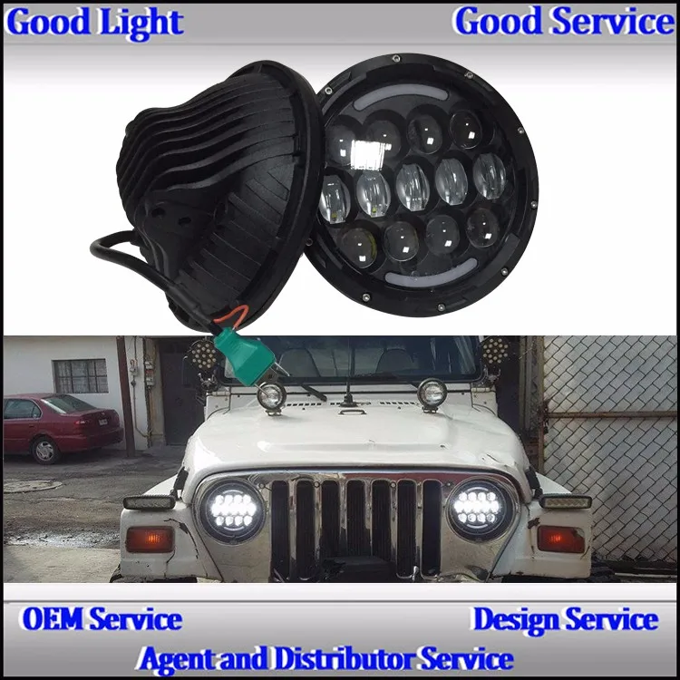 Auto Led Lighting System 7 Inch Dot High Low Beam 85w Offroad For Led
