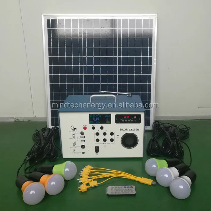 India 40W solar lighting system for home with LCD screen
