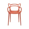 Nordic fashion modern design red color plastic stackable cafe chair