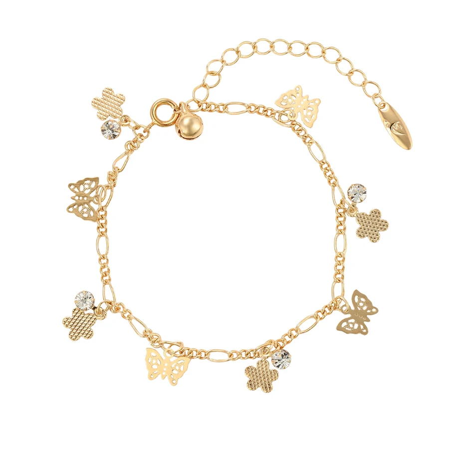 75936 xuping brazaletes de oro modelos mujer, 14k color charm bracelet