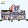 finished prefab house luxury container house mobile restaurant/Prefab homes light steel frame structure house