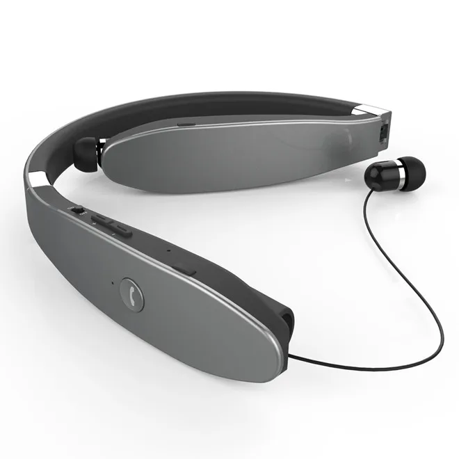 

Bluetooth Sports Earphone neck band Wireless earbuds Headphones Retractable Earbuds with Mic