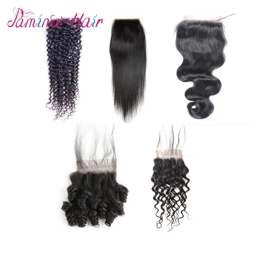 

Cuticle Aligned Raw Virgin Kinky Curly Human Hair Brazilian Virgin Human Hair With Lace Closure Free part, N/a