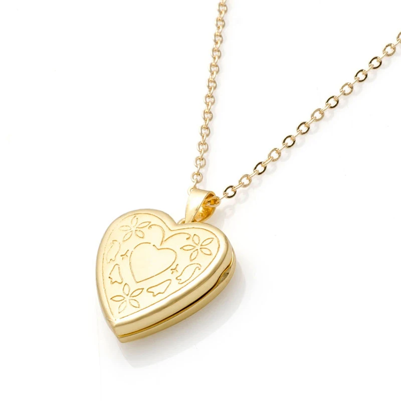 

Lucky Factory gold locket pendant designs dubai gold jewelry urn heart necklace wholesale