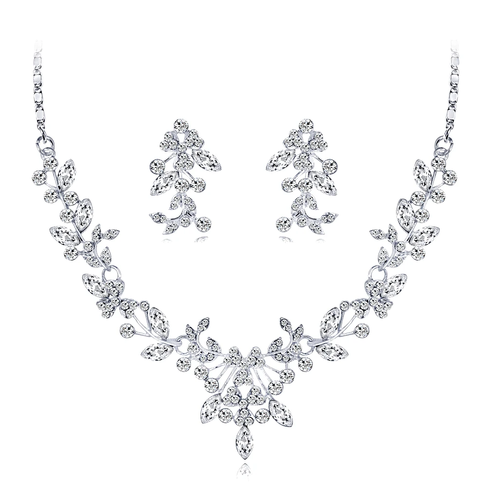Elegant party indian bridal wedding jewelry set,necklace set jewelry bridal for women