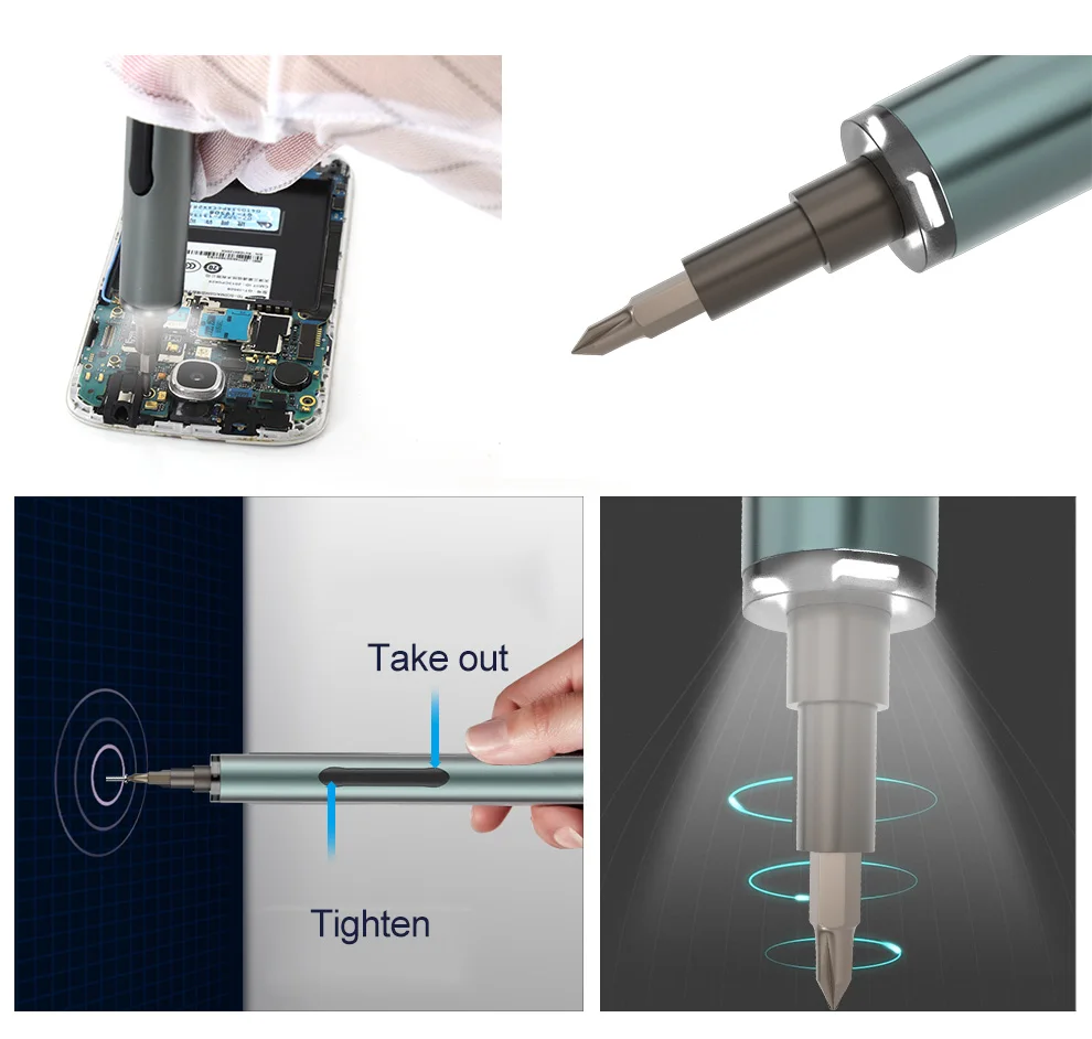 BEST-9911B Mini Cordless Magnetic Power Electronics Multi-purposed Screwdriver Laptop Computer Repair Tool Kit for Mobile Phone