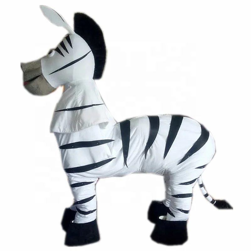 Quality 2 Person Zebra Adult Mascot Costume 2 Person Zebra Mascot