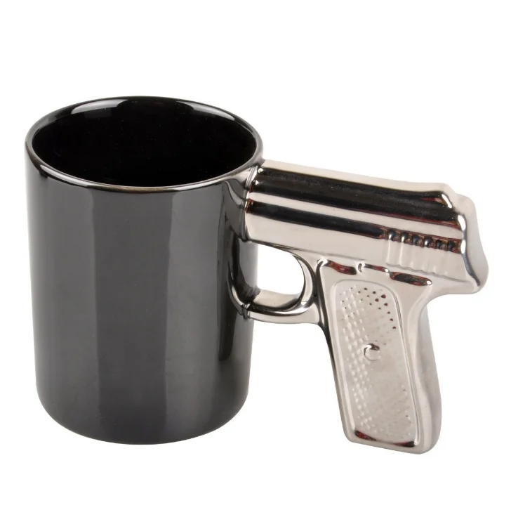 Made In China Merchandise Creative Design Gun Handle Ceramic Gun Mug
