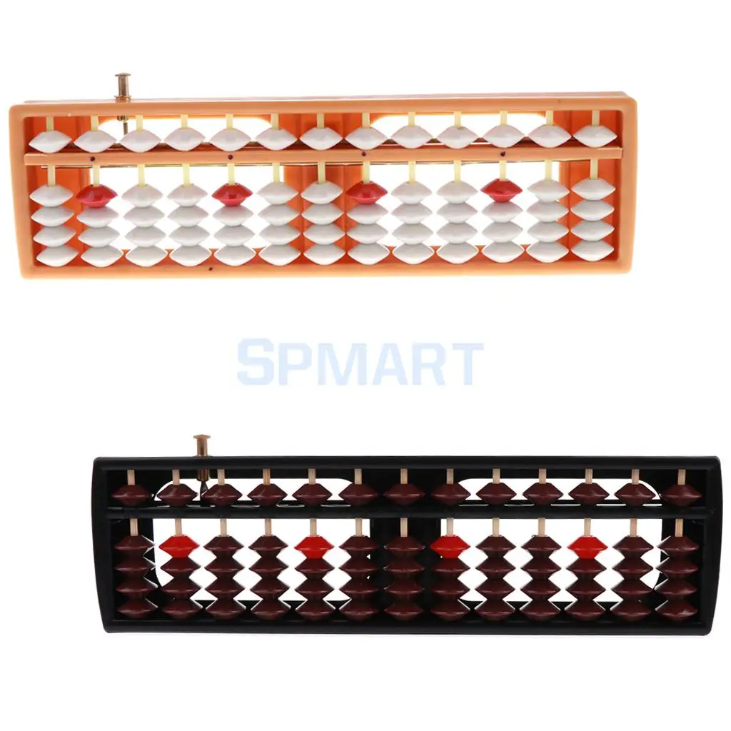 Japanese Soroban 13 Rods Abacus Arithmetic Math Number Counting Tool Black 