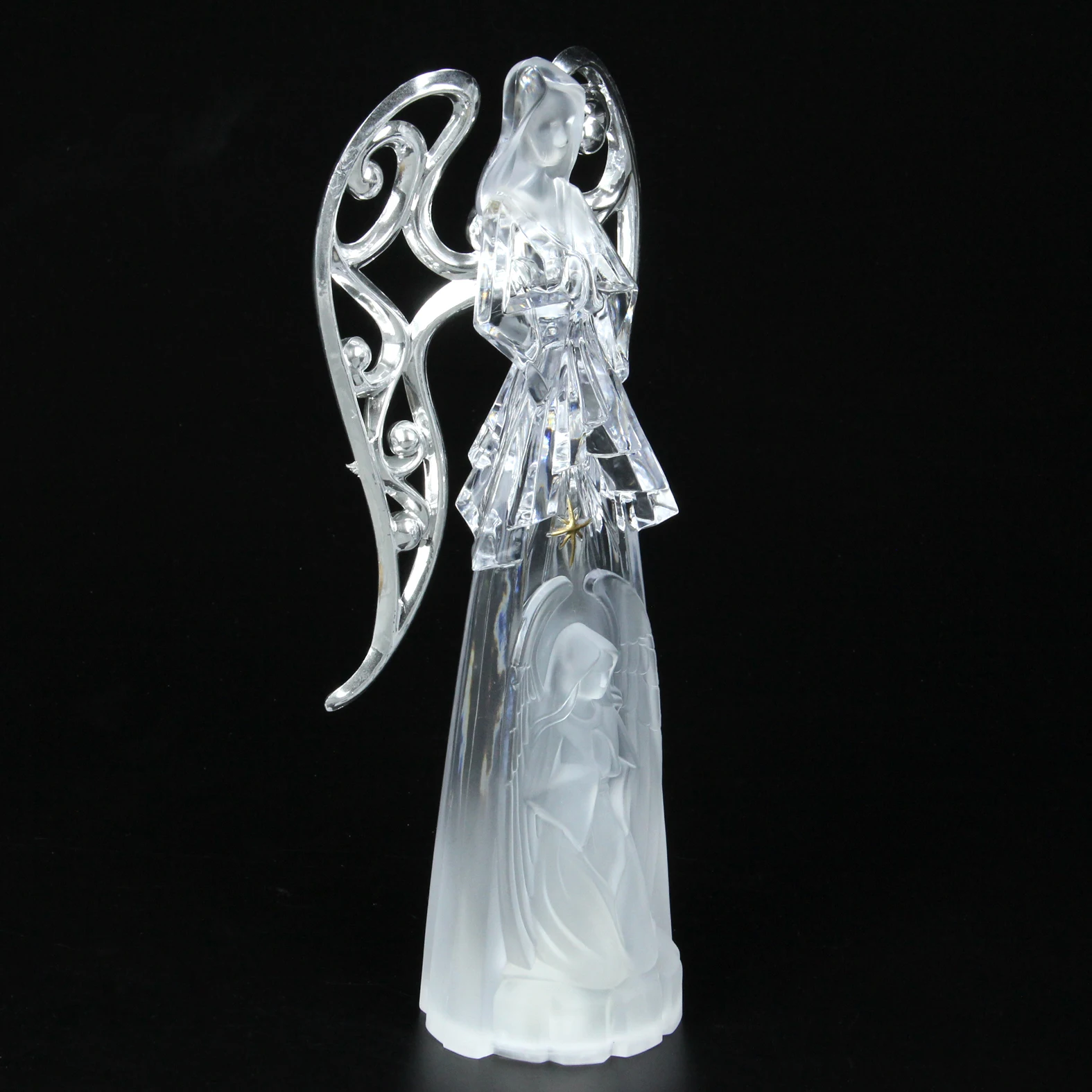 Battery Light Figurine Crystal Angel Wings Led Lamp Atmosphere Light ...