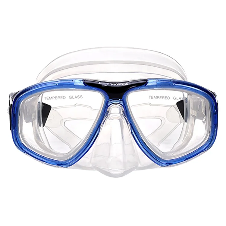 

High Quality Practice dedicated tempered glass full dry Adult Snorkeling Diving Mask, Customized