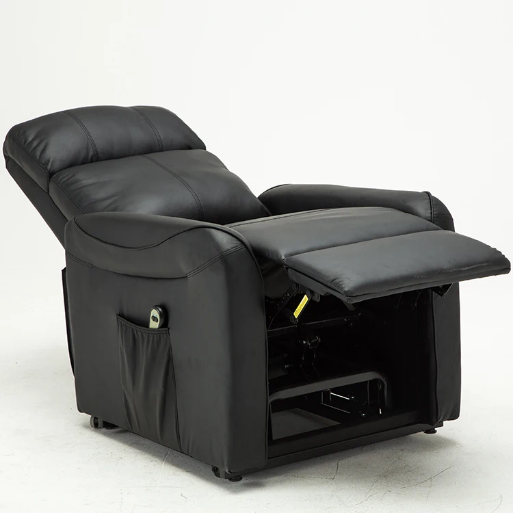 现代电动皮革豪华摇臂单切斯特菲尔德绒面革运动电动升降椅躺椅沙发