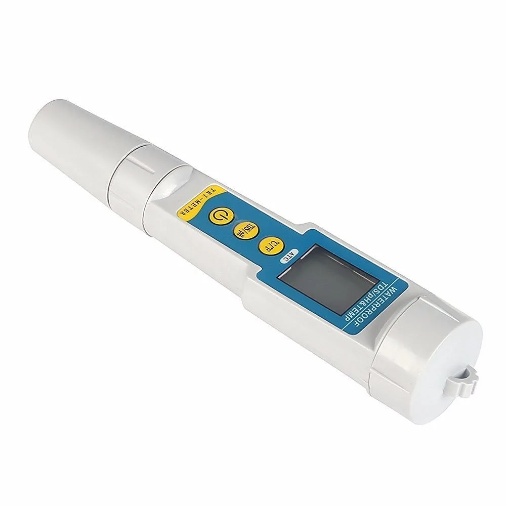 Digital Pen Type Tds Ph Temperature Tri-meter 986 Waterproof Function ...