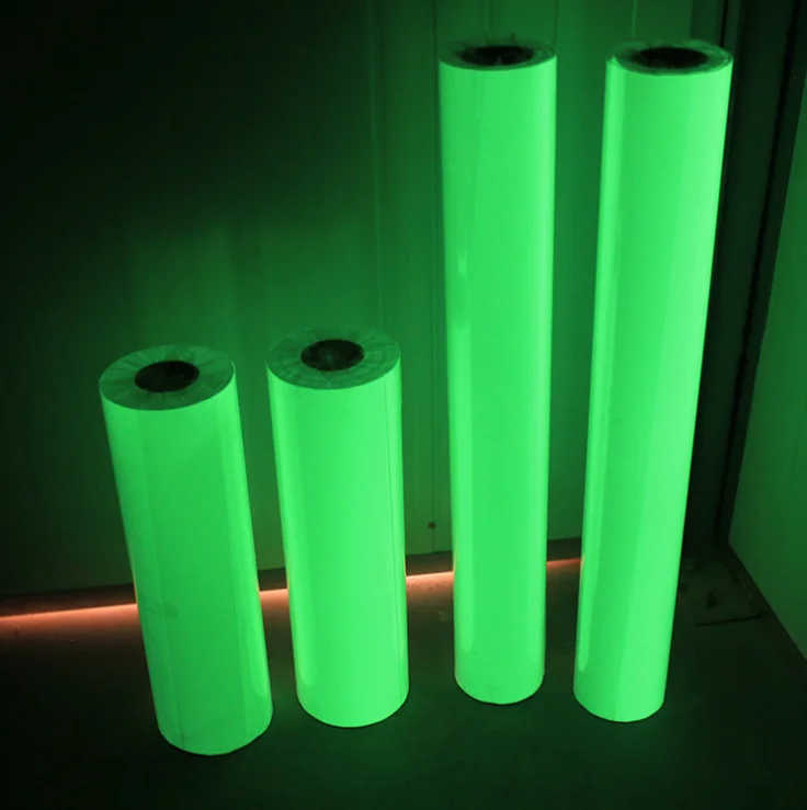 

PVC cuttable printable self-adhesive rigid night glow photoluminescent Glow in the dark plastic sheet board