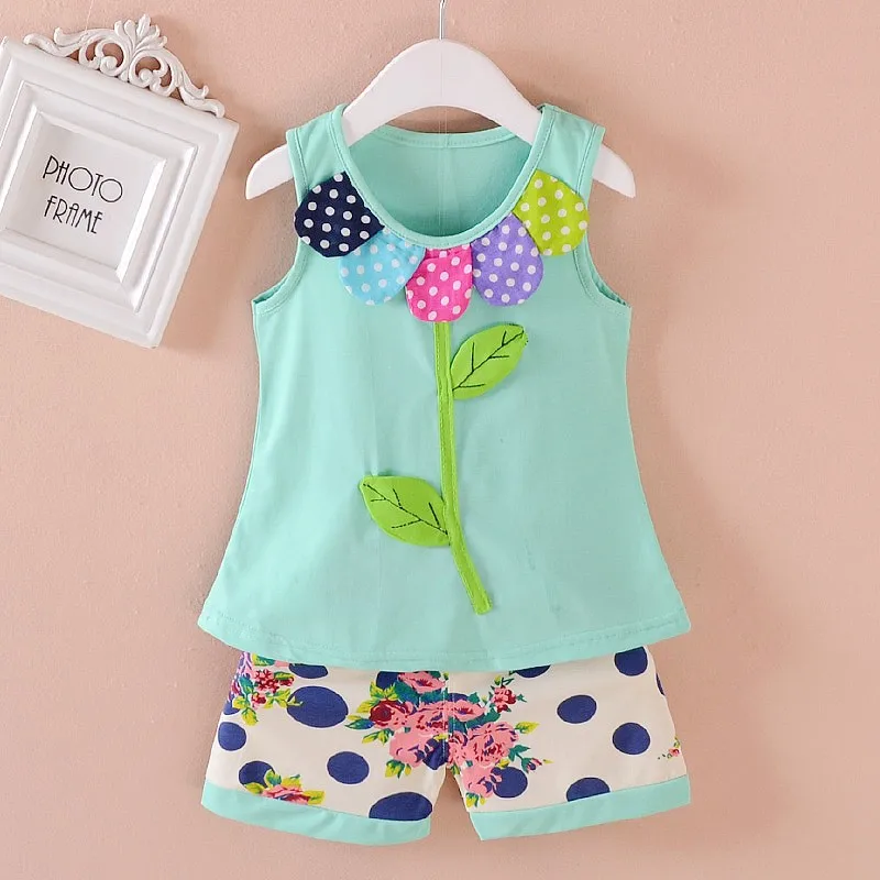 China Suppliers Newborn Baby Girl Summer Clothes Sets Wholesale