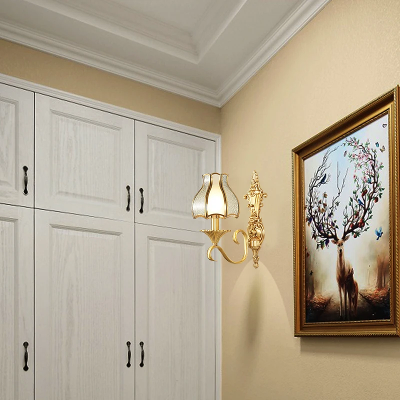 Luxury Wall Lamp for Villa Bedside Aisle Led E14 Wall Light Sconce Creative Crystal Modern European Induction Lamps Clear Glass